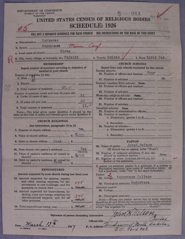 Scan of Evangelical Lutheran Augustana Synod of North America: 911