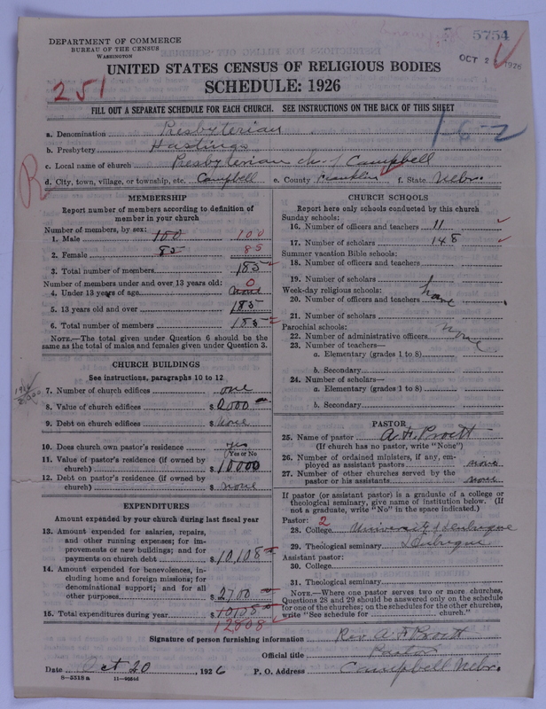 Scan of Presbyterian Church in the United States of America: 5754