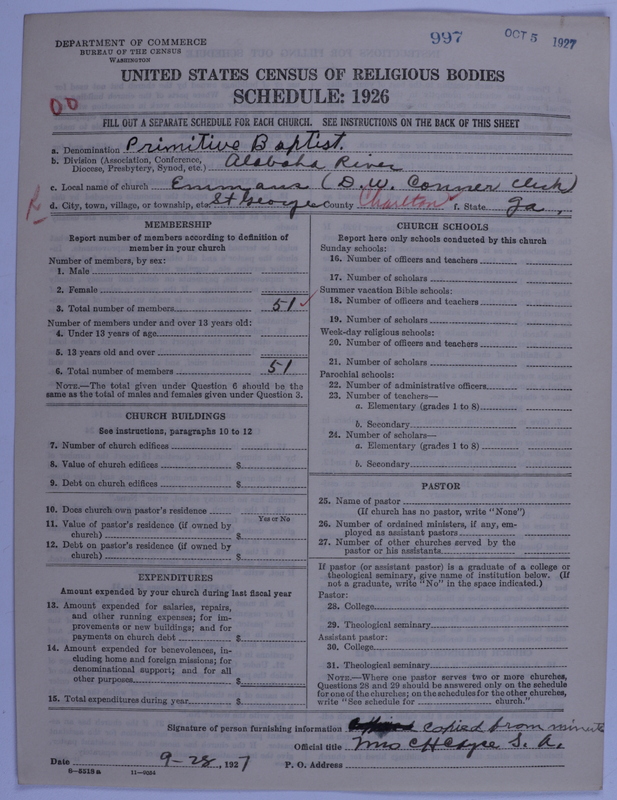 Scan of Primitive Baptists: 997