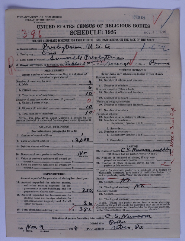 Scan of Presbyterian Church in the United States of America: 2308