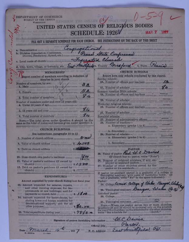 Scan of Federated Churches: