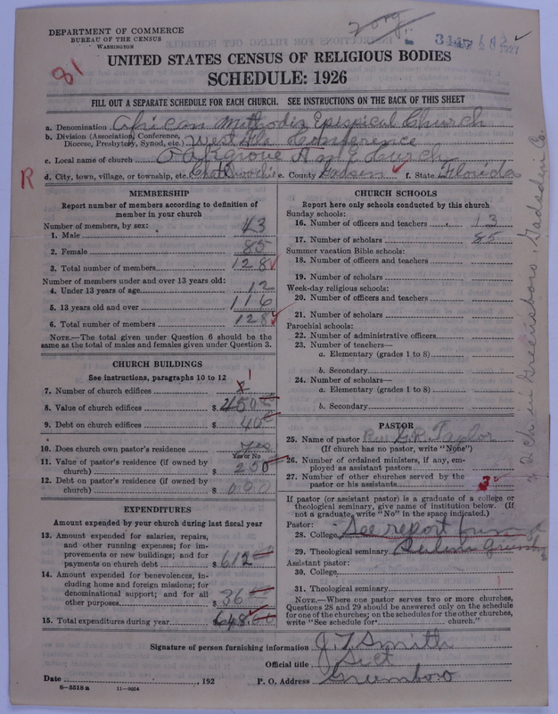 Scan of African Methodist Episcopal Church: 3447