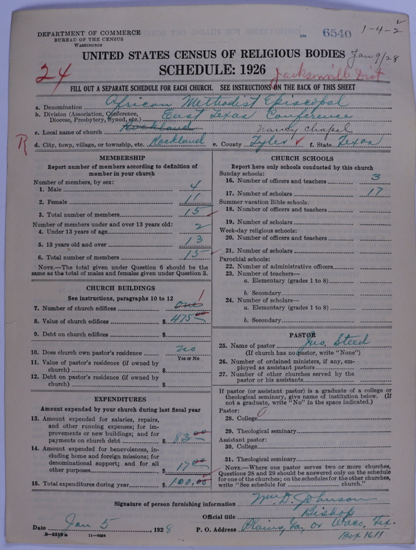 Scan of African Methodist Episcopal Church: 6540