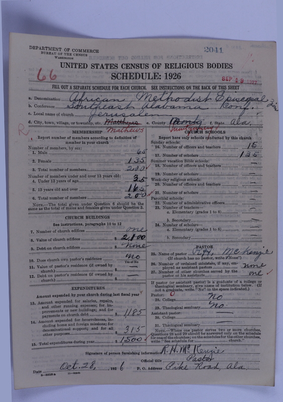 Scan of African Methodist Episcopal Zion Church: 2041