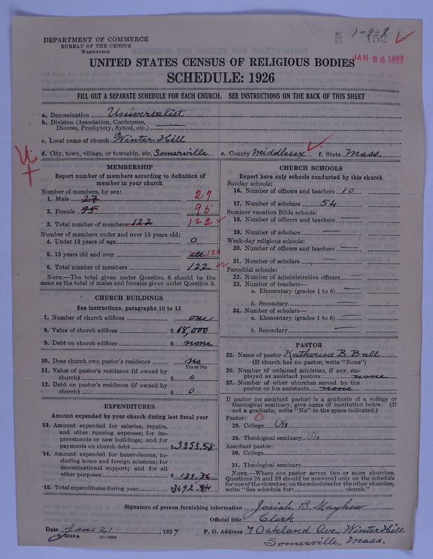 Scan of Universalist Church: 152