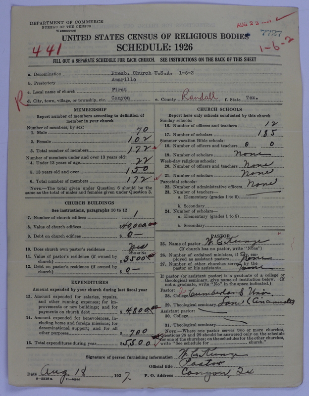 Scan of Presbyterian Church in the United States of America: 7727
