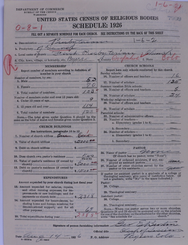 Scan of Presbyterian Church in the United States of America: 7999