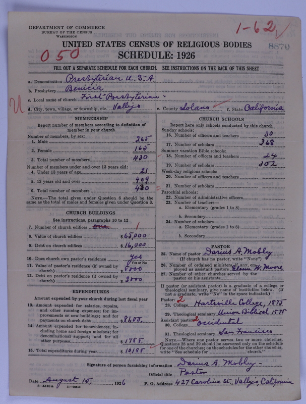 Scan of Presbyterian Church in the United States of America: 8870