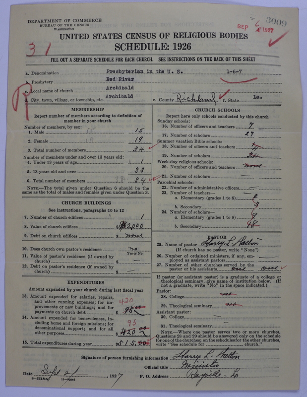 Scan of Presbyterian Church in the United States: 3009