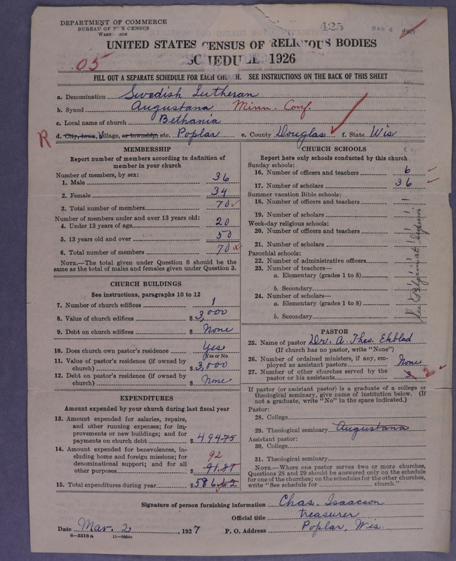 Scan of Evangelical Lutheran Augustana Synod of North America: 425