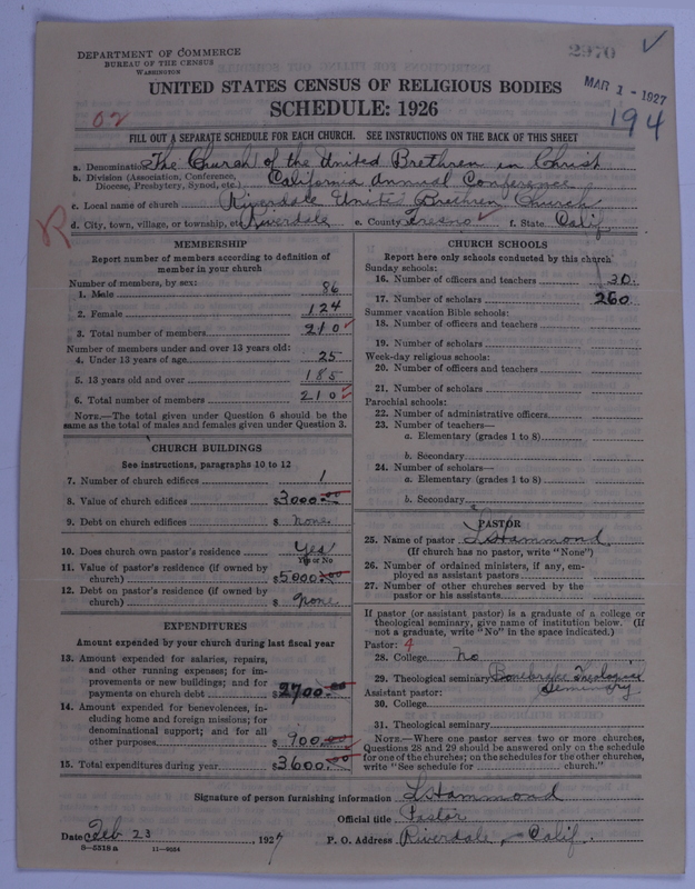 Scan of Church of the United Brethren in Christ: 2970