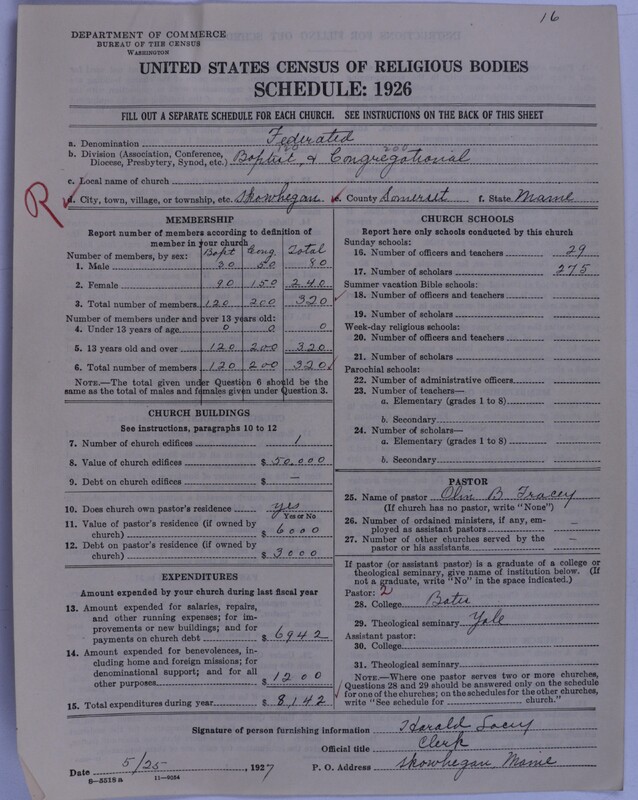Scan of Federated Churches: 16