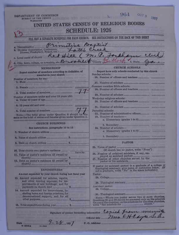Scan of Primitive Baptists: 964