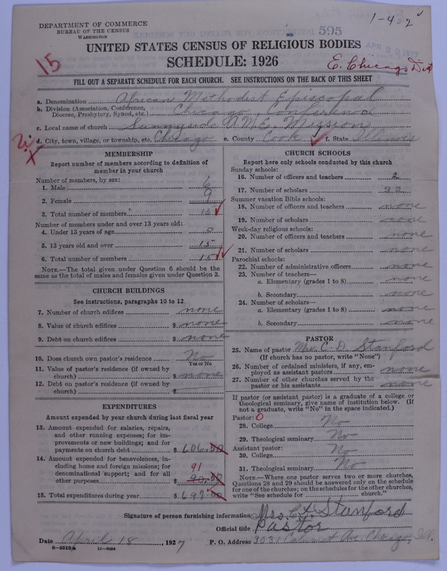 Scan of African Methodist Episcopal Church: 595