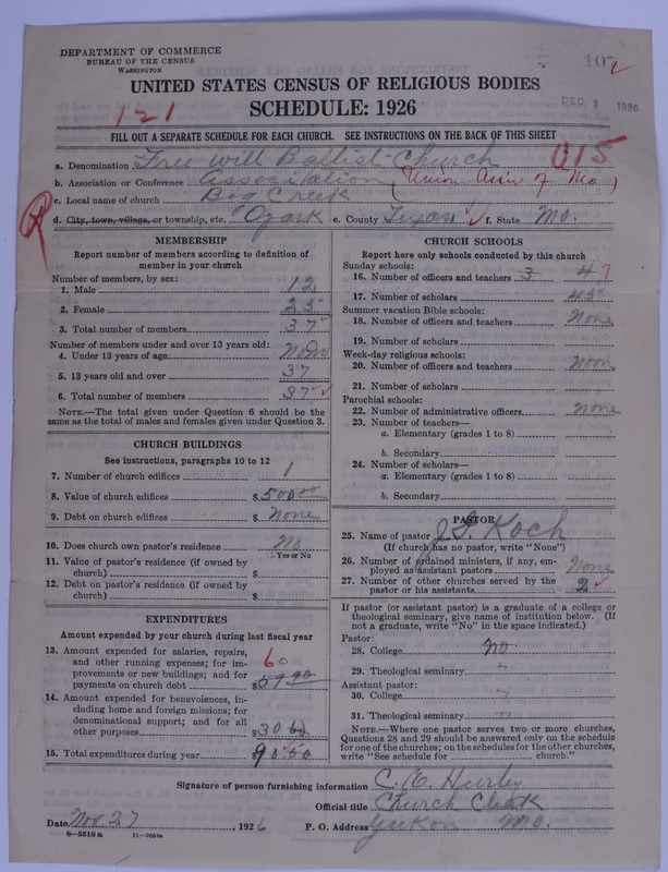 Scan of Free Will Baptists: 107