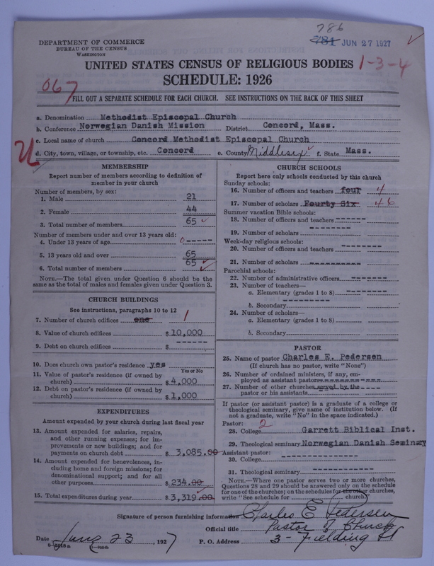 Scan of Methodist Episcopal Church: 786
