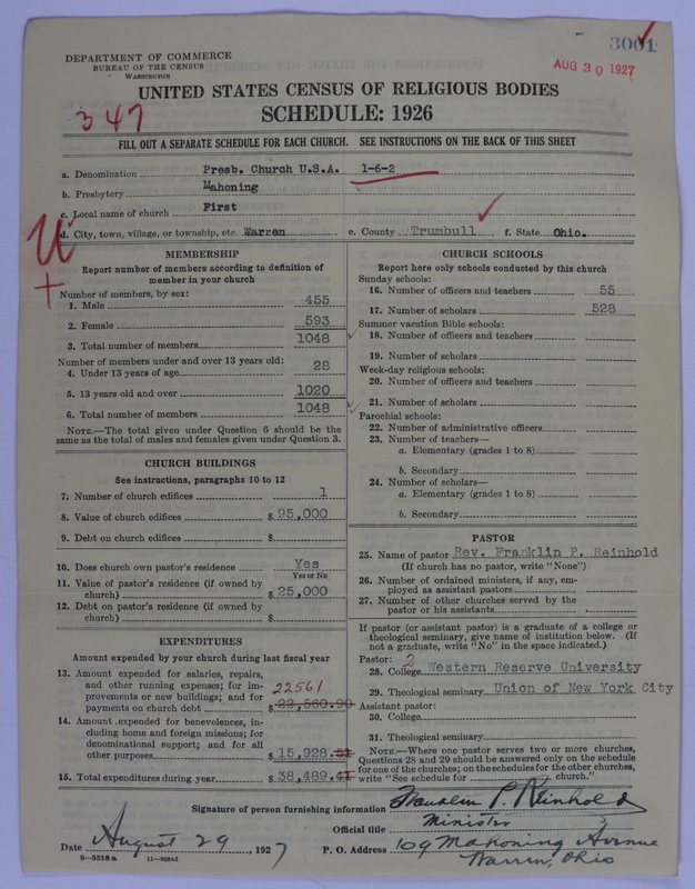 Scan of Presbyterian Church in the United States of America: 3001