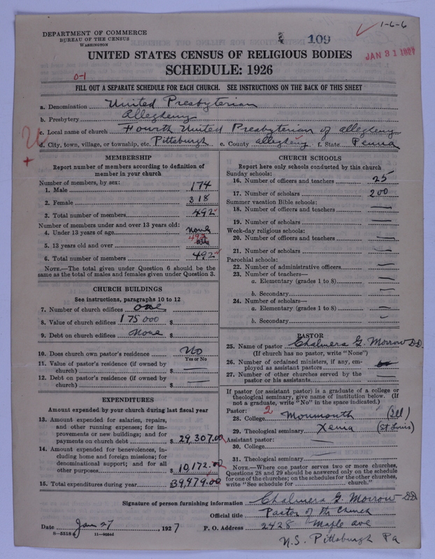 Scan of United Presbyterian Church of North America: 109