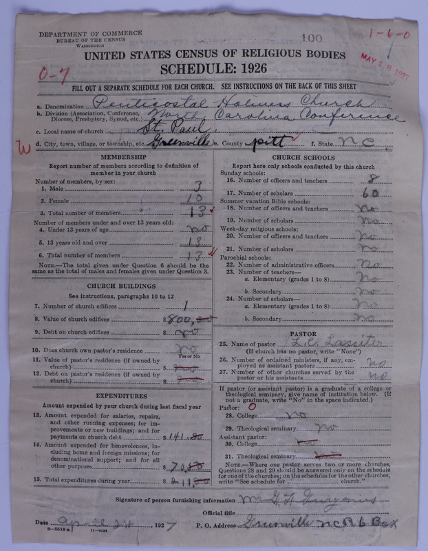Scan of Pentecostal Holiness Church: 100