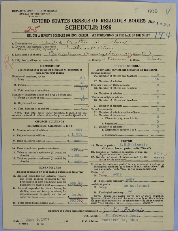 Scan of Church of the United Brethren in Christ: 609
