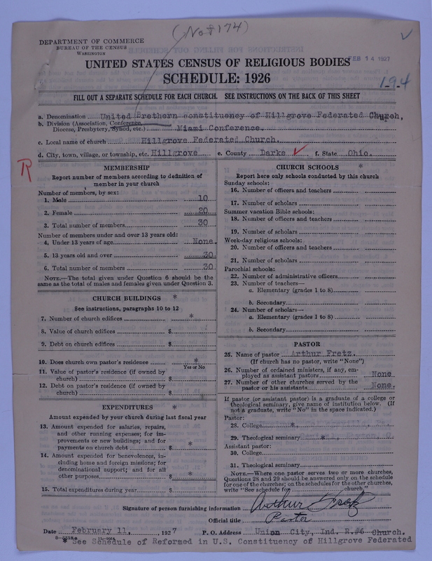 Scan of Federated Churches: 174