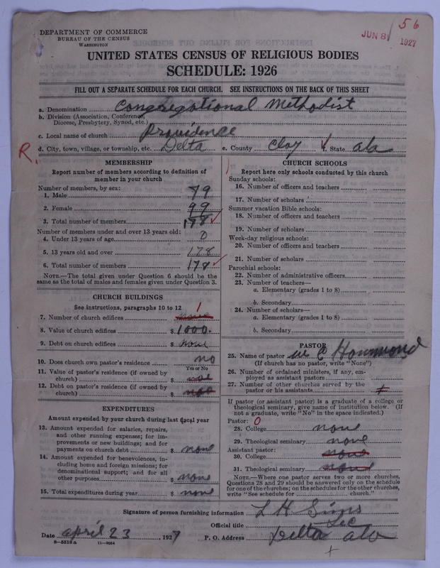 Scan of Congregational Methodist Church: 56