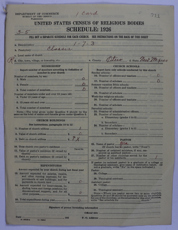 Scan of Reformed Church in America: 711