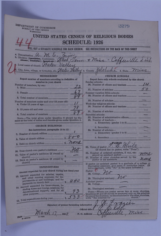 Scan of African Methodist Episcopal Zion Church: 2279