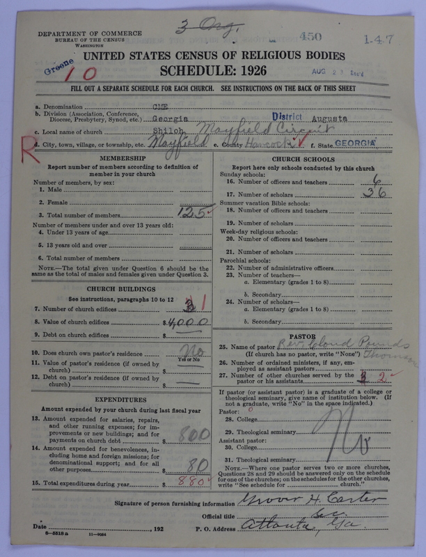 Scan of Colored Methodist Episcopal Church: 450