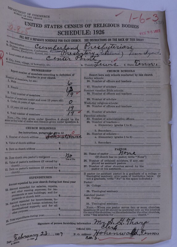 Scan of Cumberland Presbyterian Church: 530