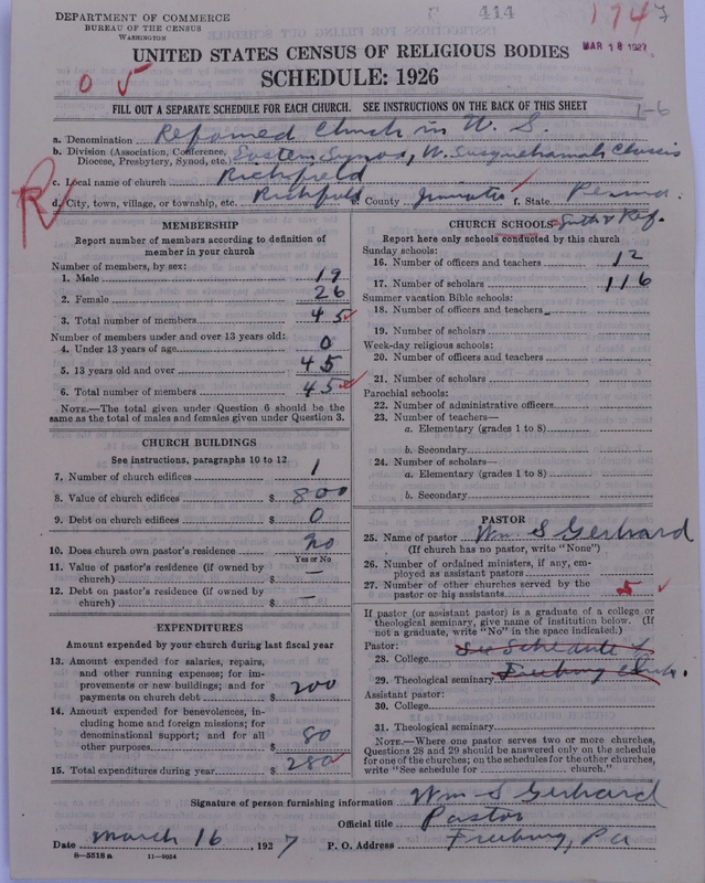 Scan of Reformed Church in the United States: 414