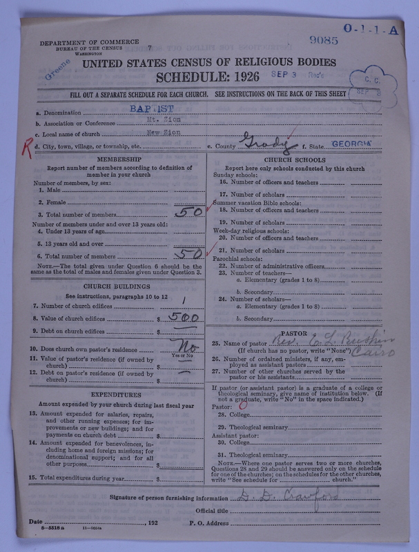 Scan of Negro Baptists: 9085