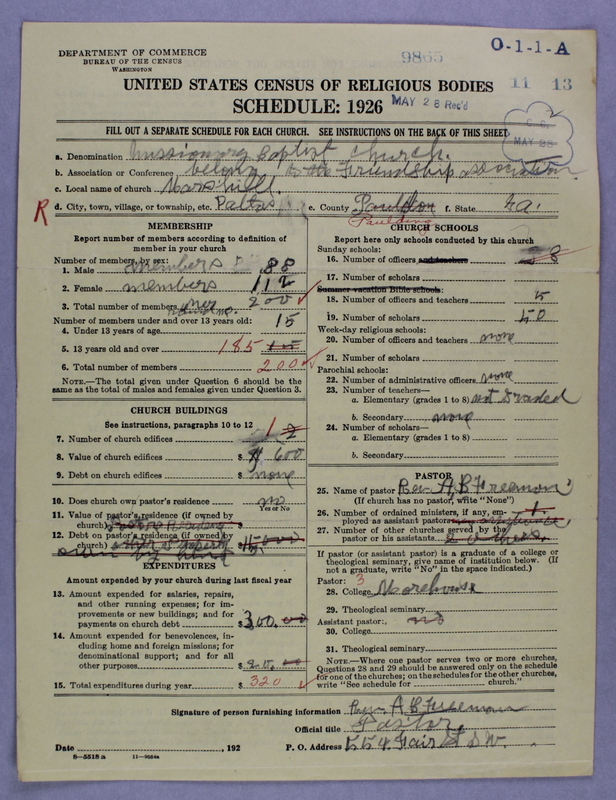 Scan of Negro Baptists: 9865