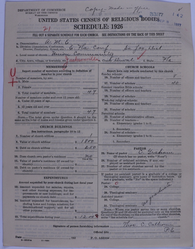 Scan of African Methodist Episcopal Church: 3387