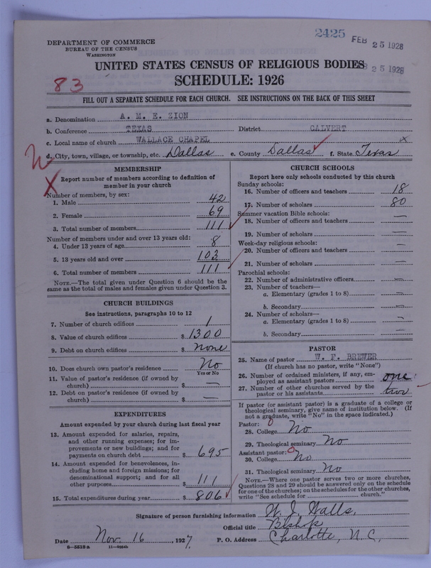 Scan of African Methodist Episcopal Zion Church: 2425