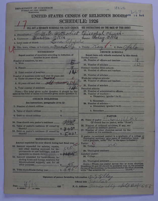 Scan of Colored Methodist Episcopal Church: 2116