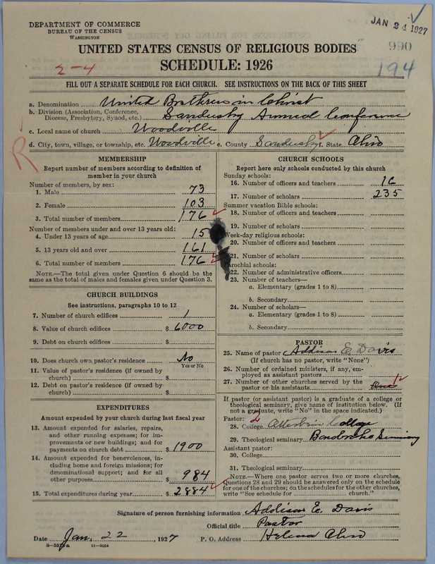 Scan of Church of the United Brethren in Christ: 990