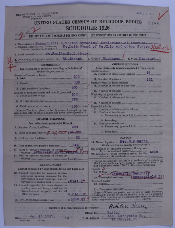 Scan of Evangelical Lutheran Synodical Conference of America: Evangelical Lutheran Synod of Missouri, Ohio, and Other States: 2188