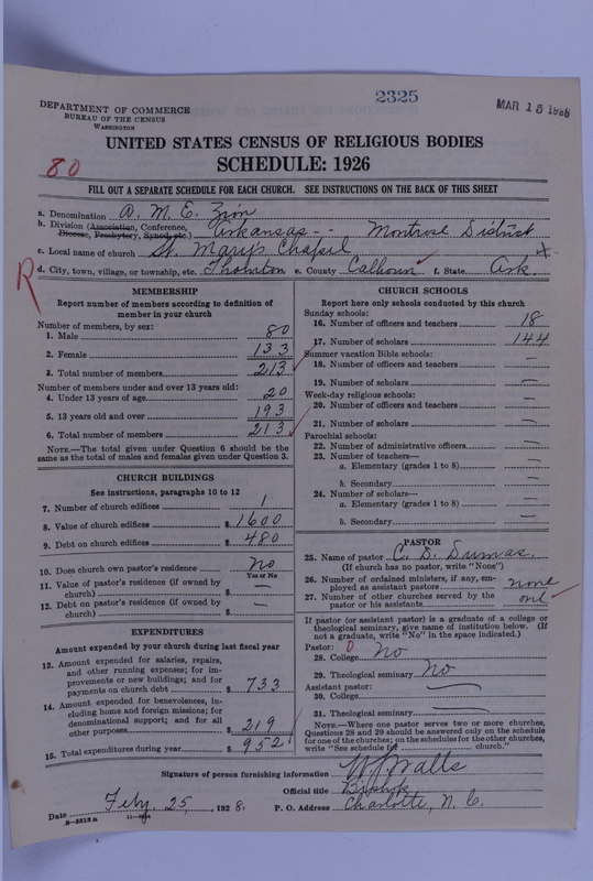 Scan of African Methodist Episcopal Zion Church: 2325