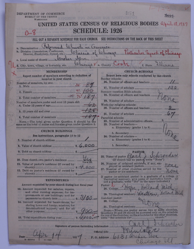 Scan of Reformed Church in America: 461
