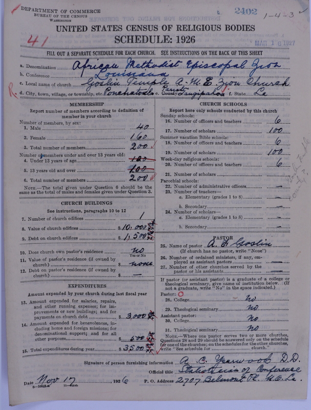 Scan of African Methodist Episcopal Zion Church: 2402