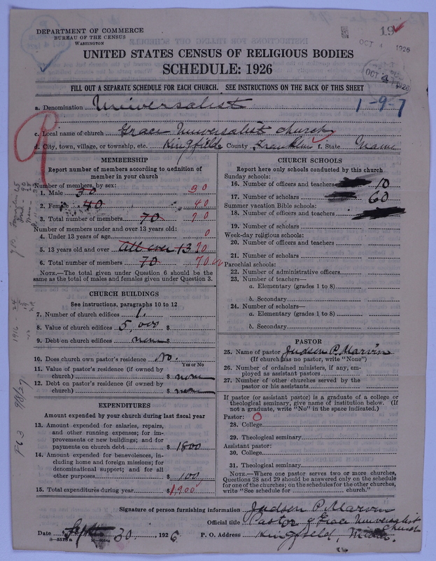 Scan of Universalist Church: 19