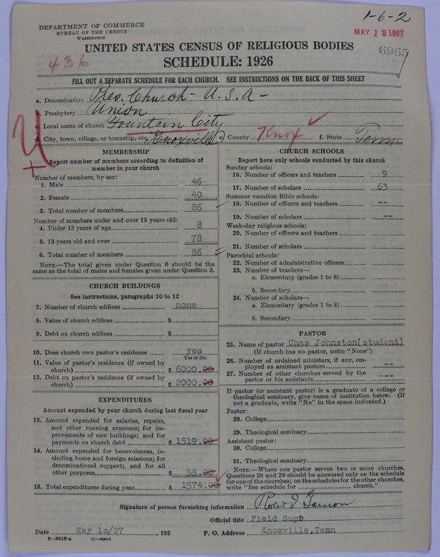 Scan of Presbyterian Church in the United States of America: 6965