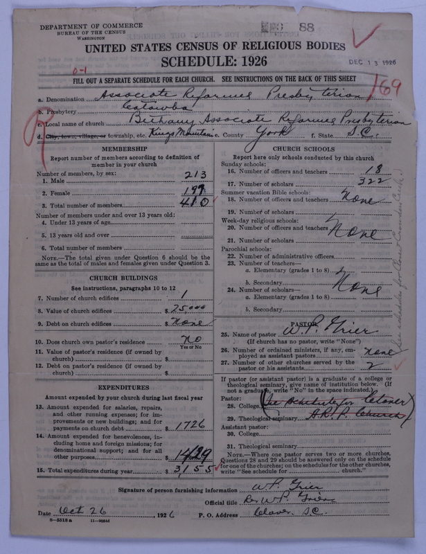 Scan of Associate Reformed Presbyterian Church: 88