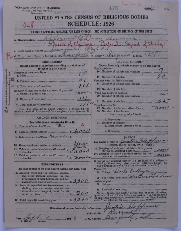 Scan of Reformed Church in America: 476