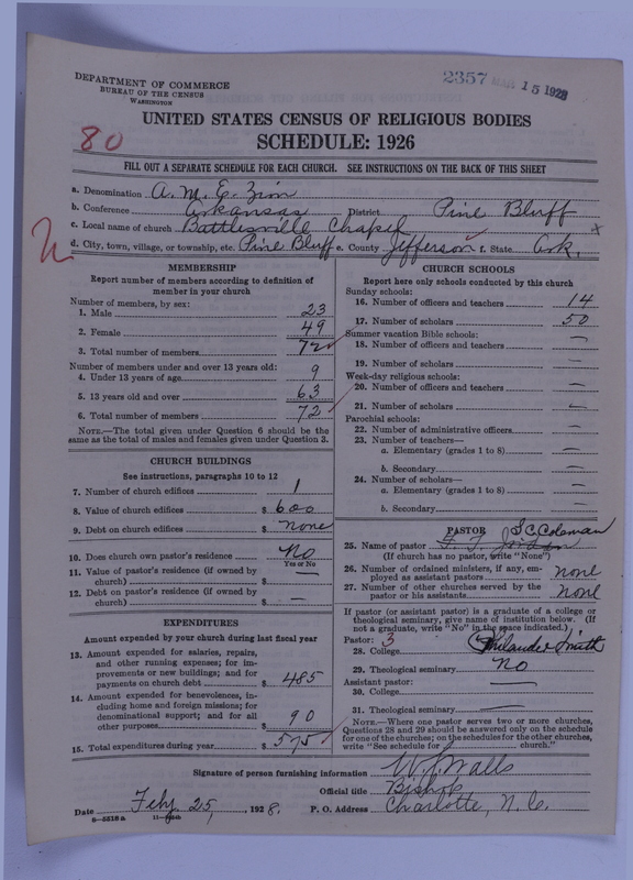 Scan of African Methodist Episcopal Zion Church: 2357