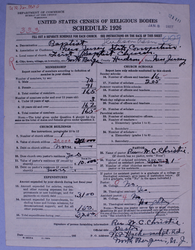 Scan of Northern Baptist Convention: 2110