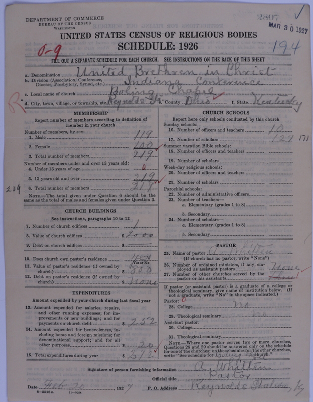 Scan of Church of the United Brethren in Christ: 2807