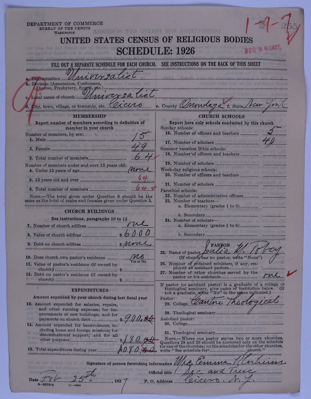 Scan of Universalist Church: 255