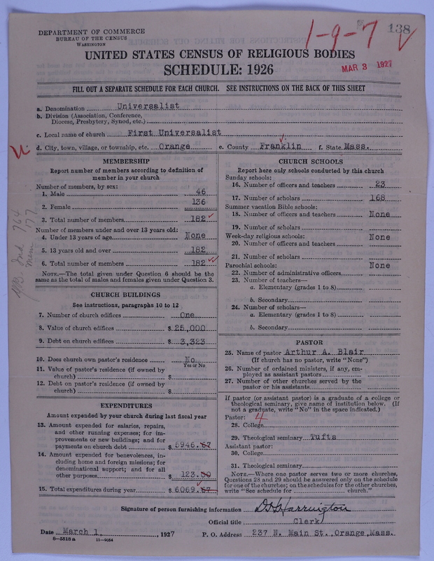 Scan of Universalist Church: 138